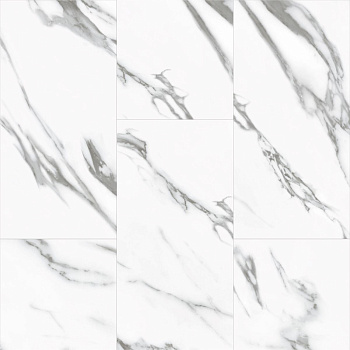 Кварц-виниловая плитка Fargo Камень клеевой Мрамор Калакатта 48105-02 фаска 